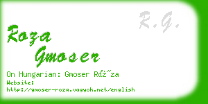 roza gmoser business card